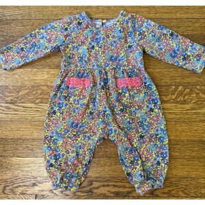 Peek Girls' Floral Pants Romper Size 6-12 Months